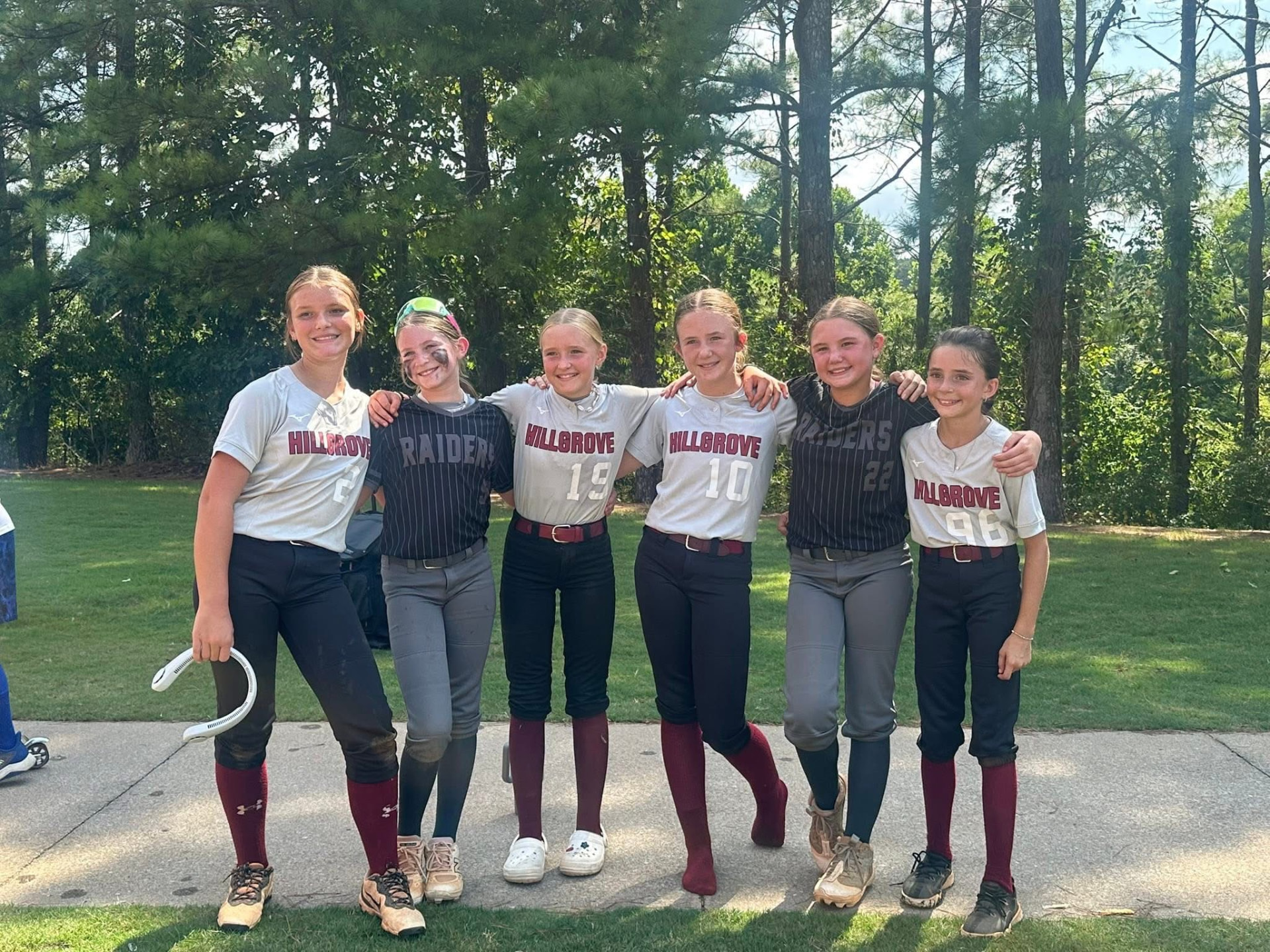 Crush girls repping their school teams.
